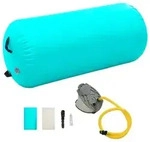 vidaXL Aufblasbare Gymnastik-Rolle mit Pumpe 120x75 cm PVC Gr&uuml;n