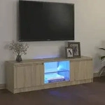 vidaXL TV-Schrank mit LED-Leuchten Sonoma-Eiche 120x30x36 cm