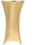 vidaXL 2 St&uuml;ck Stretch-Tischdecken Golden 80 cm