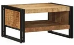 vidaXL Couchtisch 70x50x38 cm Raues Massivholz Mango