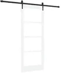 vidaXL Schiebet&uuml;r ORKDAL Wei&szlig; 83 x 202 cm Massivholz Kiefer und Glas