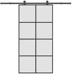 vidaXL Schiebet&uuml;r mit Beschlag 102,5x205 cm ESG-Glas & Aluminium