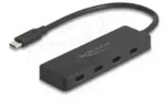 Delock USB 10 Gbps Type-C Hub mit 4 x Buchse schwarz Schwarz