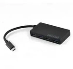 Cadorabo 4-Port USB 3.0 Multischnittstelle USB Hub Plug & Play mit USB-C Stecker