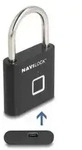 20965 - Navilock Vorh&auml;ngeschloss mit Fingerabdruck 75 x 45 x 13 mm schwarz