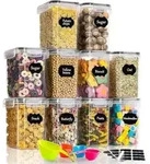 Vorratsdosen Set 1.6L 10-teilig Plastik Luftdicht Beh&auml;lter M&uuml;sli Reis