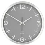 Funkuhr Wanduhr leise modernes elegantes Design Grau