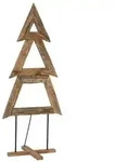 vidaXL Weihnachtsbaum mit St&auml;nder Braun 181 cm Massivholz Teak