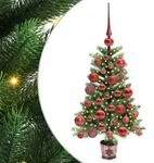 vidaXL Weihnachtsbaum mit 150 LEDs mit St&auml;nder Gr&uuml;n 65 cm PE