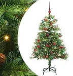 vidaXL K&uuml;nstlicher Weihnachtsbaum Gr&uuml;n 150 cm PVC und Metall