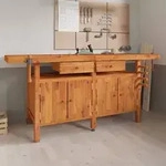 vidaXL Werkbank mit Schubladen Schraubst&ouml;cken 192x62x83 cm Akazienholz