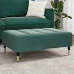 vidaXL Fu&szlig;hocker Dunkelgr&uuml;n 77x55x31 cm Samt