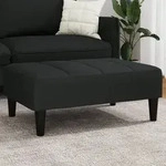 vidaXL Fu&szlig;hocker Schwarz 77x55x31 cm Samt