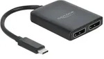 DeLOCK USB Type-C Splitter (DP Alt Mode) to 2 x DisplayPort MST / VXP