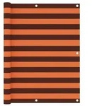 vidaXL Balkon-Sichtschutz Orange und Braun 120x500 cm Oxford-Gewebe