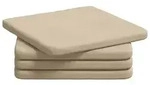 vidaXL Sitzkissen 4 pcs Creme 40 x 40 x 3 cm Mikrofaserstoff