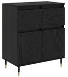vidaXL Sideboard mit Schubladen Schwarz Eichen-Optik 60 x 35 x 70 cm