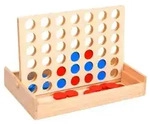 vidaXL Vier gewinnt Spiel 24x15x4 cm Massivholz