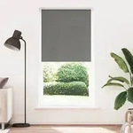 vidaXL Verdunkelungsrollo Grau 110x230cm Stoffbreite 105,7cm Polyester