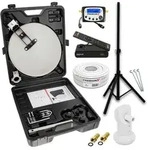 PremiumX mobile Camping SAT Anlage Antenne TV Receiver Satelliten-Finder Single LNB