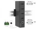 60686 - Delock Industrie Hub 4 x USB 2.0 Typ-A mit 15 kV ESD Schutz und