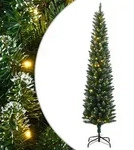 vidaXL K&uuml;nstlicher Weihnachtsbaum Schlank 150 LEDs 120 cm