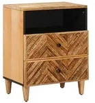 vidaXL Nachttisch Braun 50 x 33 x 60 cm Massivholz Mango