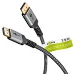 Goobay 75681 Plus Series DisplayPortTM-Kabel 2.0/2.1, 54 Gbit/s, 3 m - 8K/144 Hz DSC