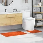 vidaXL 2-tlg. Badematten-Set Orange Polypropylen Rutschfest