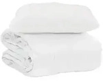 vidaXL Sommerdecke mit Kissen 2 pcs Wei&szlig; Mikrofaser
