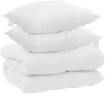 vidaXL Winterbettdecke mit Kissen 3 pcs Wei&szlig; Mikrofaser