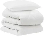 vidaXL Bettdecke mit Kissen 2 pcs Wei&szlig; Mikrofaser