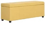 vidaXL Bank mit Staufach 116 cm Gelb Polyester