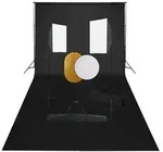 vidaXL Fotostudio-Set mit Softboxen, Hintergrundsystem und Reflektor