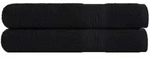 vidaXL Handt&uuml;cher 2 Stk. Schwarz 100x200 cm 360 g/m2 100% Baumwolle