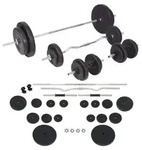vidaXL Langhantel- und Kurzhantelset 90 kg