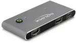 Delock 11486 - 2-Port KVM Switch HDMI - KVM-Umschalter - 2-Port - Grau