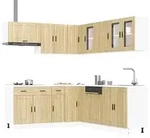 vidaXL 11-tlg. K&uuml;chenschrank-Set Porto Sonoma-Eiche Holzwerkstoff