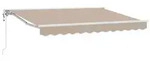 vidaXL Markisenrahmen Beige 250 x 200 cm Polyester mit PU-Beschichtung