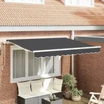 vidaXL Markisenersatzstoff f&uuml;r 2.5x2 m Rahmen Anthrazit
