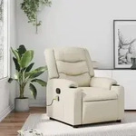 vidaXL Massagesessel Creme Kunstleder