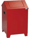 Putzwollkasten H680xB400xT400mm Geh.feuerrot/Klappe feuerrot Stahlbl.STUMPF