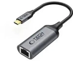 Tech-Protect UltraBoost USB-C auf Ethernet RJ45 1000 Mbps Adapter &ndash; Schwarz