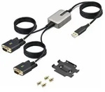 StarTech.com 13ft (4m) 2-Port USB to Serial Adapter Cable, Interchangeable DB9