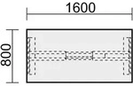 Schreibtisch E-Flex H650-1250xB1800xT800mm wei&szlig;/silber...