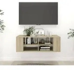 vidaXL TV-Wandschrank Sonoma-Eiche 102x35x35 cm Holzwerkstoff