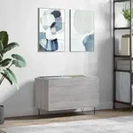 vidaXL Plattenschrank Grau Sonoma 74,5x38x48 cm Holzwerkstoff