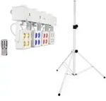 EUROLITE Set LED KLS-180 wei&szlig; + BS-2 EU Boxenhochst&auml;nder wei&szlig;