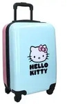 Hello Kitty Trolley Koffer &bdquo;Voyage Vibes&ldquo; &ndash; Blau-Rosa mit verspieltem Design