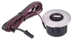 Einbau USB-Hub 2 in 1 Edelstahl geb&uuml;rstet USB und USB-C, Edelstahl, Steckdose...